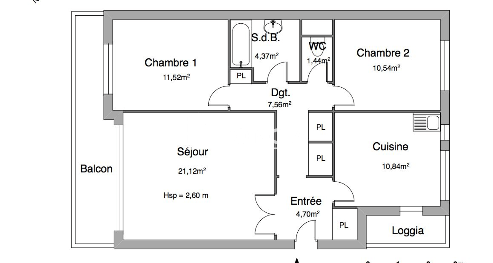 Appartement 3 pièces (72.09 m²) à louer - Dijon (21000)