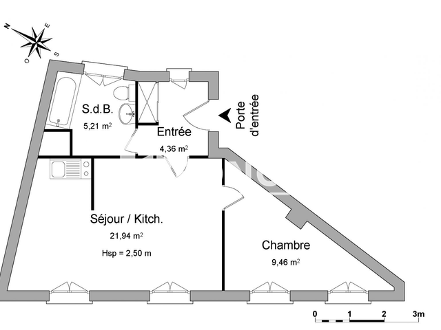 Appartement 2 pièces (40.97 m²) à louer - Strasbourg (67000)
