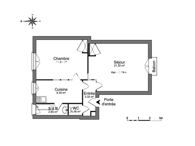Appartement 2 pièces (48.9 m²) à louer - Nancy (54000)