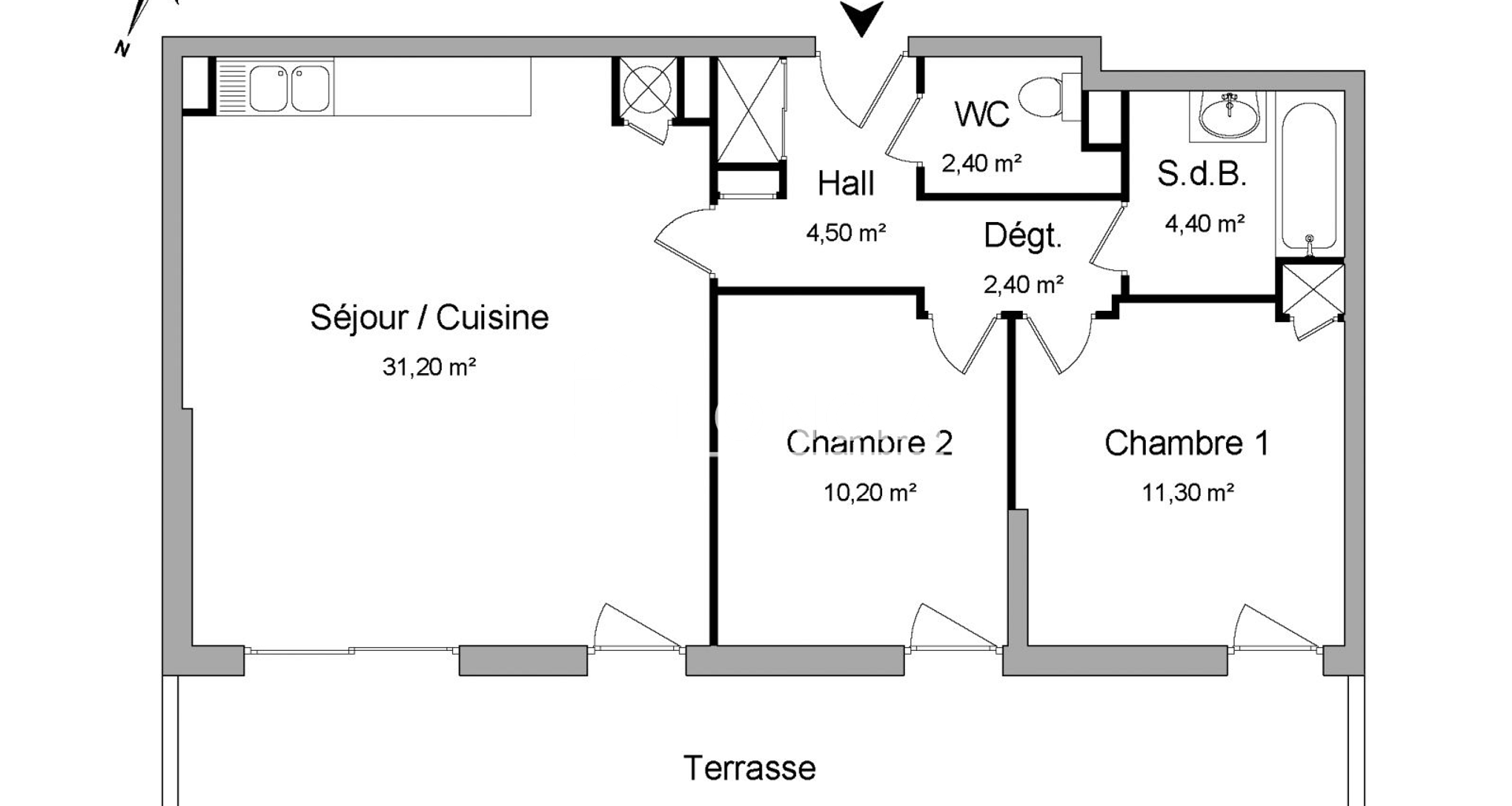 Appartement 3 pièces (66.4 m²) à louer - L'étrat (42580)