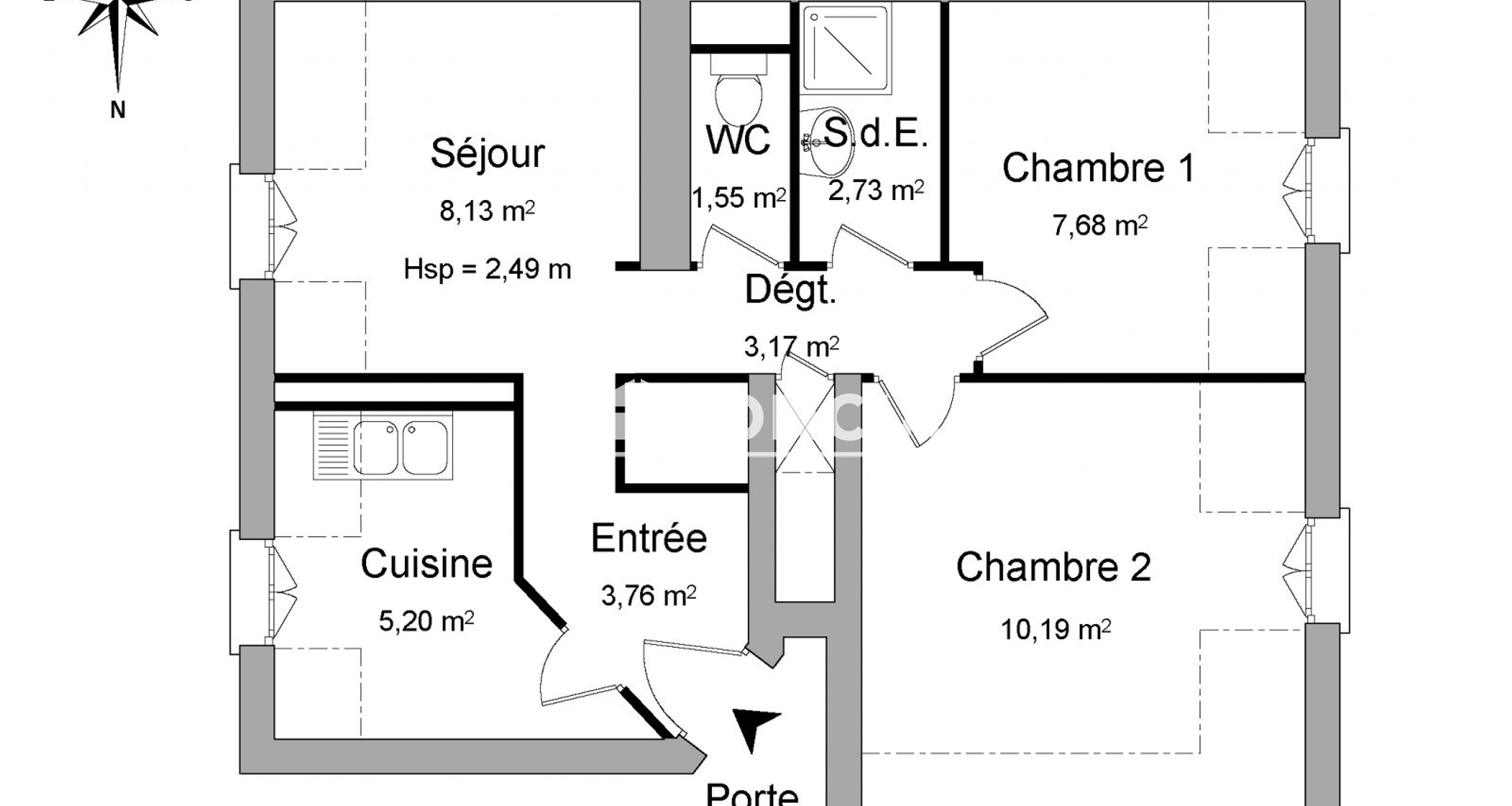 Appartement 3 pièces (42.41 m²) à louer - Mulhouse (68100)