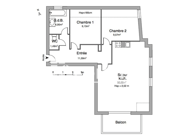 Appartement 3 pièces (69 m²) à louer - Ingwiller (67340)