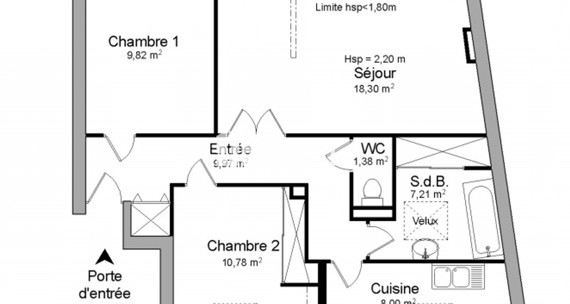 Appartement 3 pièces (65.46 m²) à louer - Nancy (54000)