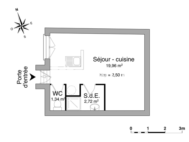 Studio meublé (24.02 m²) à louer - Charleville Mezieres (08000)