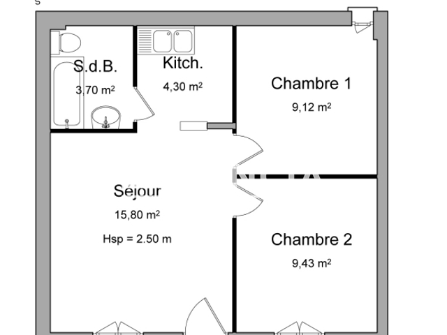 Maison 3 pièces (42.35 m²) à louer - Chalonnes Sur Loire (49290)