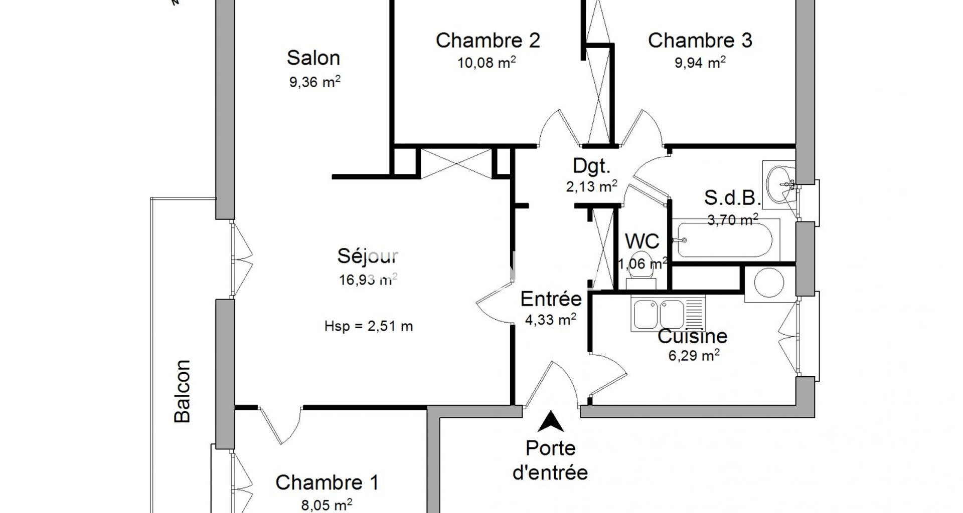 Appartement 5 pièces (71.87 m²) à louer - Vandœuvre-lès-nancy (54500)
