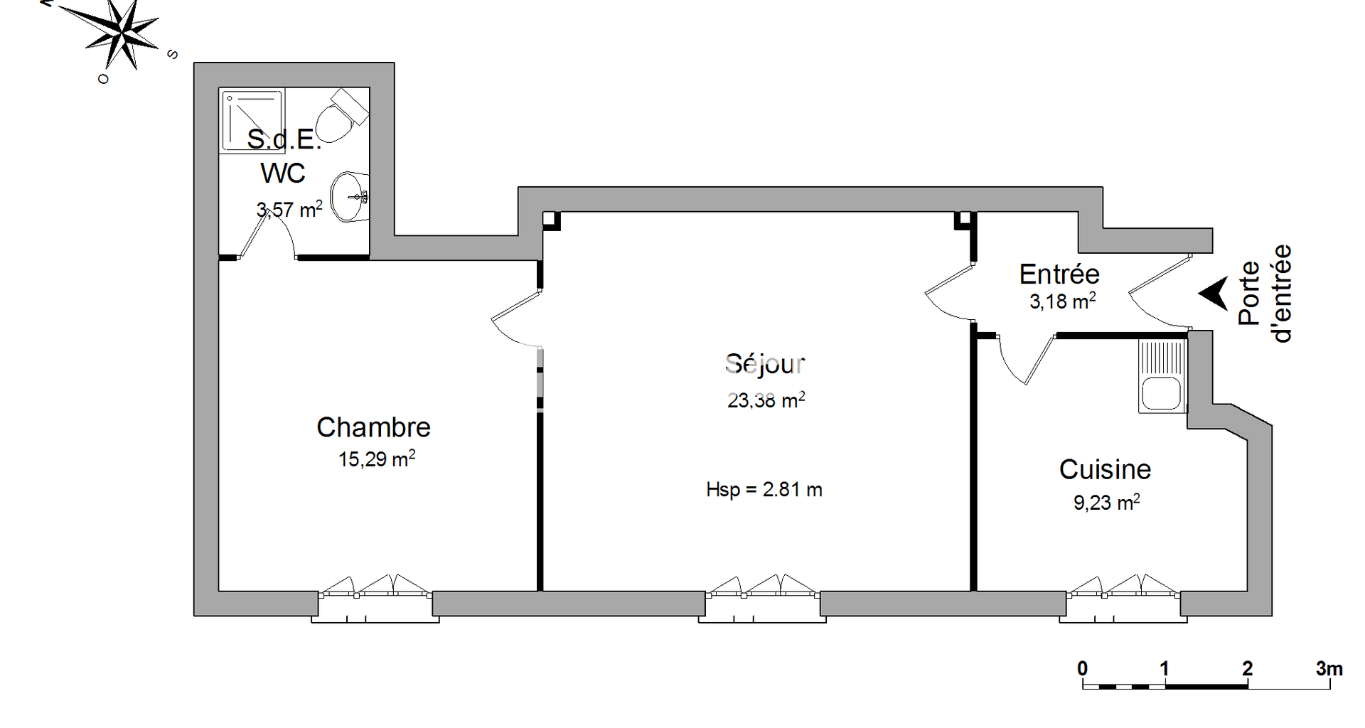 Appartement 2 pièces (54.65 m²) à louer - Saint-étienne (42000)