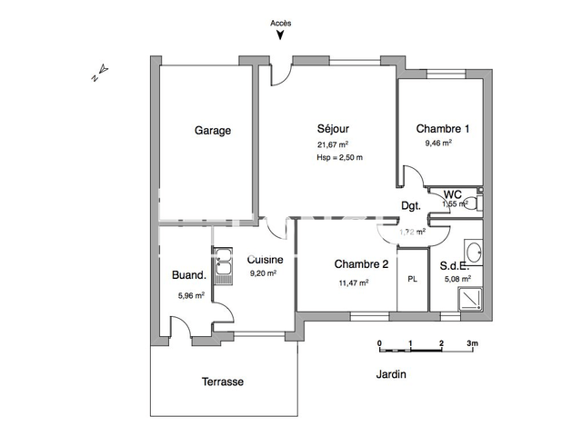 Maison 3 pièces (66.11 m²) à louer - Chalonnes-sur-loire (49290)