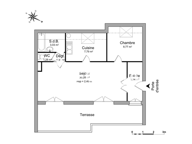Appartement 2 pièces (57.1 m²) à louer - Strasbourg (67000)