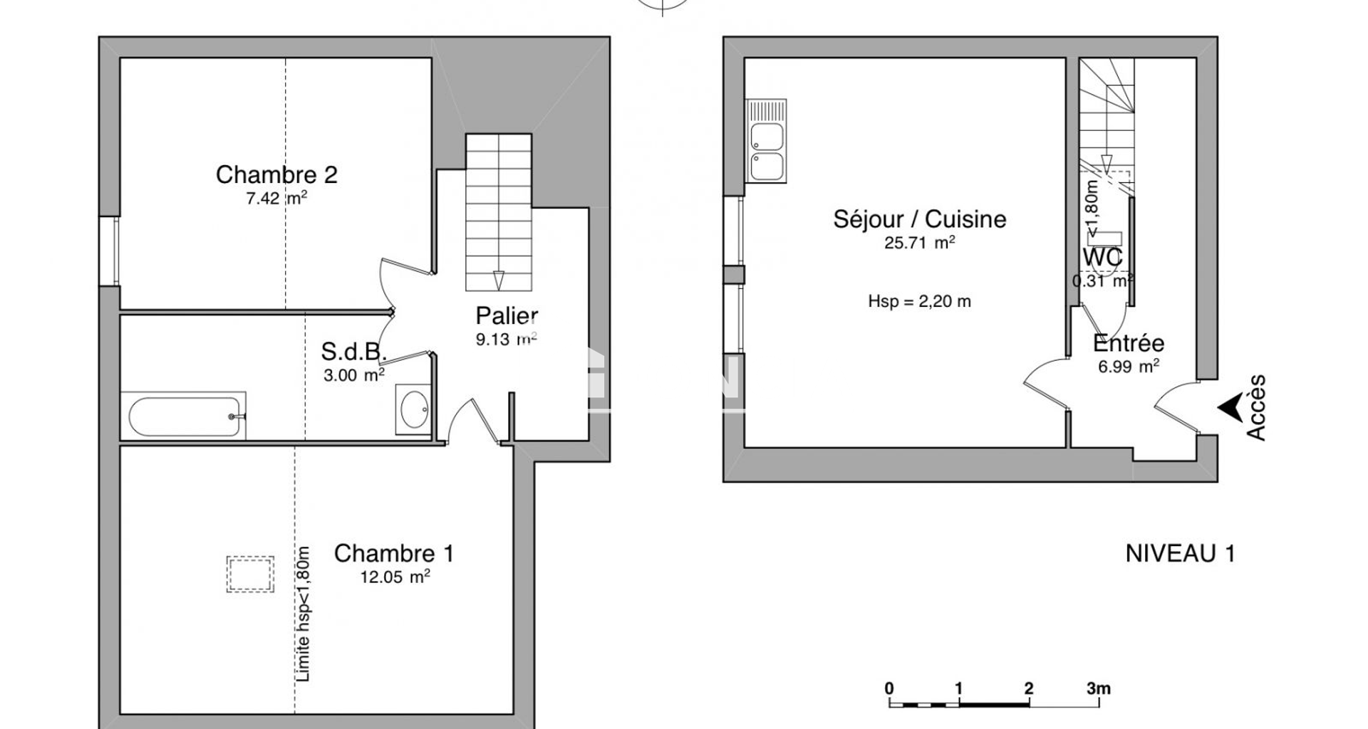 Appartement 3 pièces (64.61 m²) à louer - Clouange (57185)