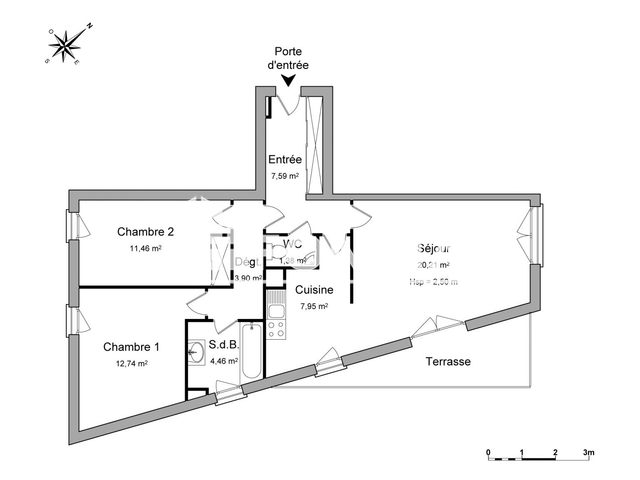 Appartement 3 pièces (71 m²) à louer - Vandoeuvre-les-nancy (54500)