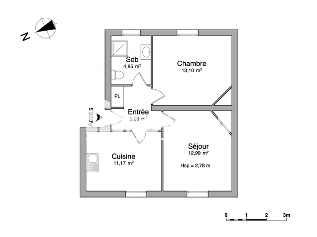Appartement 2 pièces (47.16 m²) à louer - Saumur (49400)