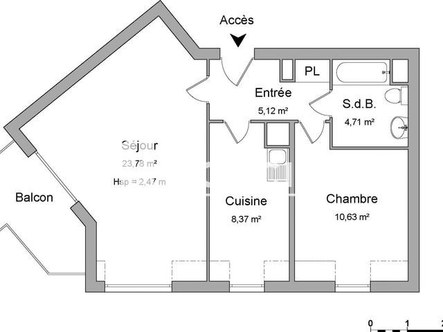 Appartement 2 pièces (52.61 m²) à louer - Montigny-lès-metz (57950)
