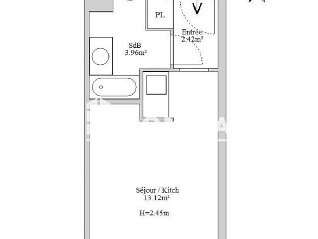 Studio meublé (19.5 m²) à louer - Mulhouse (68100)