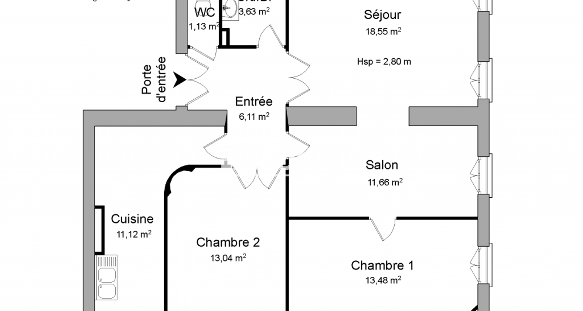 Appartement 3 pièces (78.72 m²) à louer - Nancy (54000)