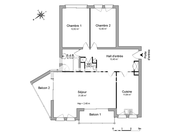 Appartement 3 pièces (88.82 m²) à louer - Saverne (67700)