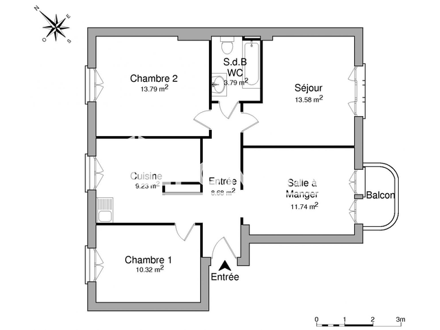Appartement 4 pièces (71.13 m²) à louer - Thionville (57100)