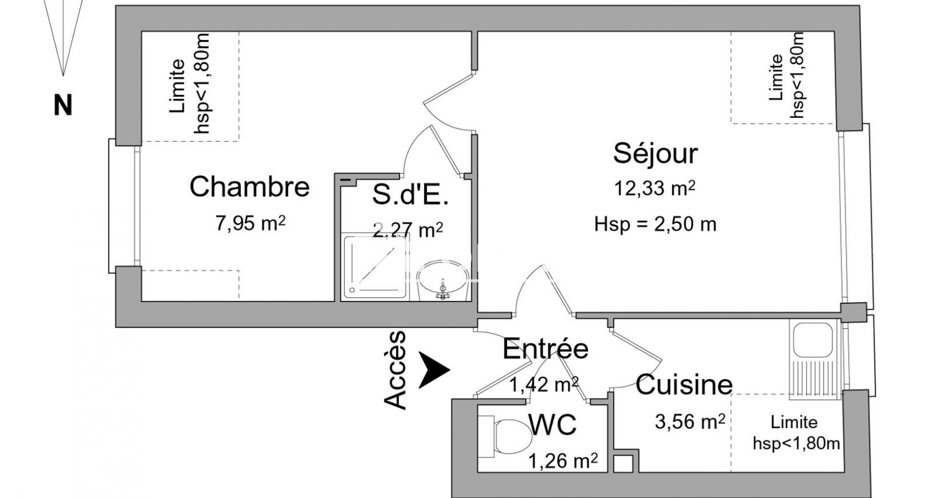 Appartement 2 pièces (28.79 m²) à louer - Le Mans (72000)