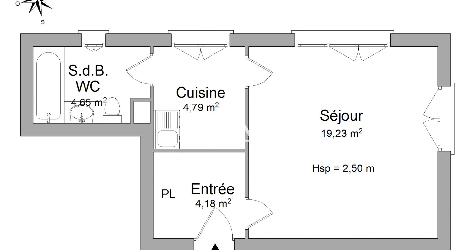 Studio meublé (31.2 m²) à louer - Nancy (54000)