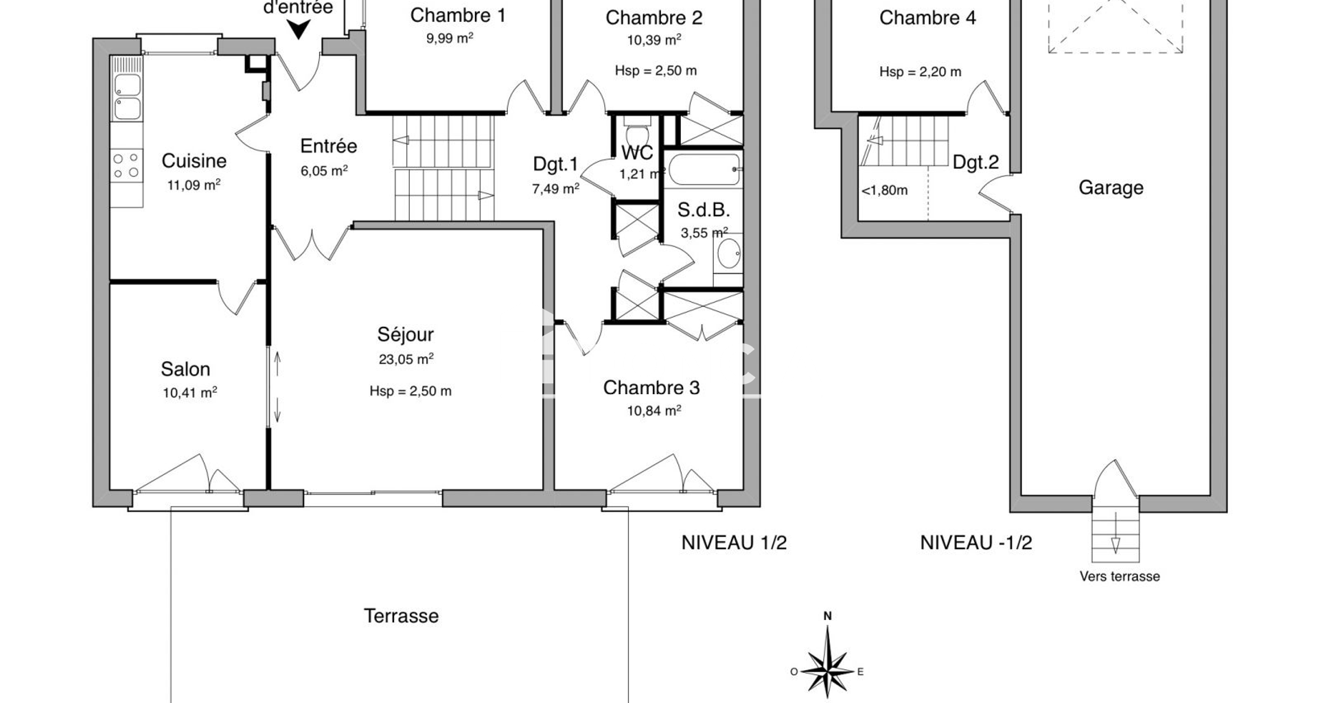 Maison 5 pièces (94.07 m²) à louer - Bouxières-aux-dames (54136)