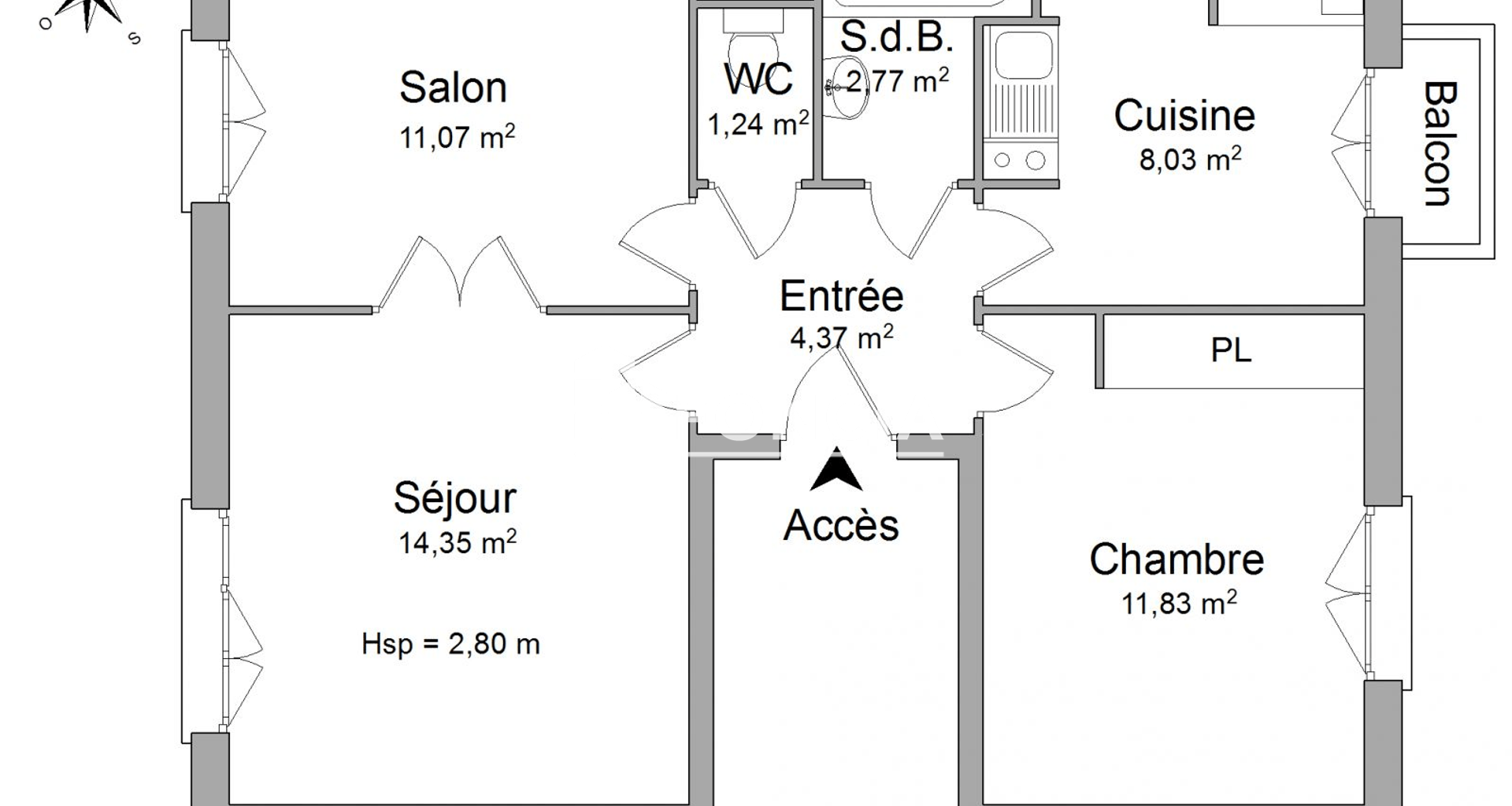 Appartement 3 pièces (53.66 m²) à louer - Nancy (54000)