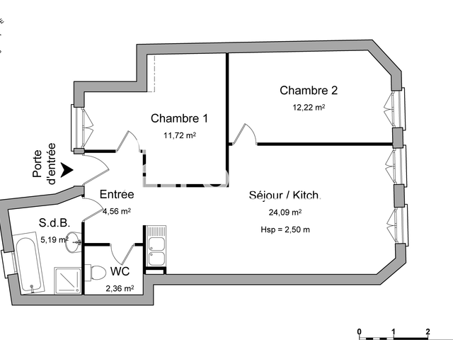 Appartement 3 pièces (60.14 m²) à louer - Nancy (54000)