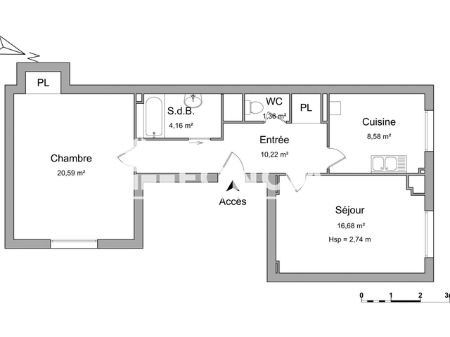 Appartement 2 pièces (52 m²) à louer - Nancy (54000)