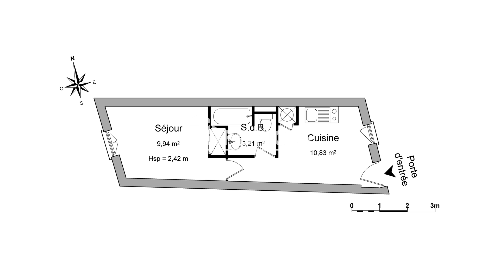 Studio (23.98 m²) à louer - Clermont-ferrand (63000)