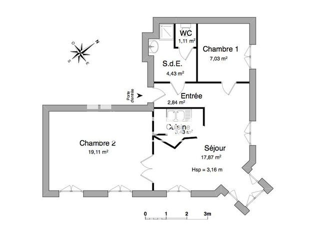 Appartement 3 pièces (55.82 m²) à louer - Thionville (57100)