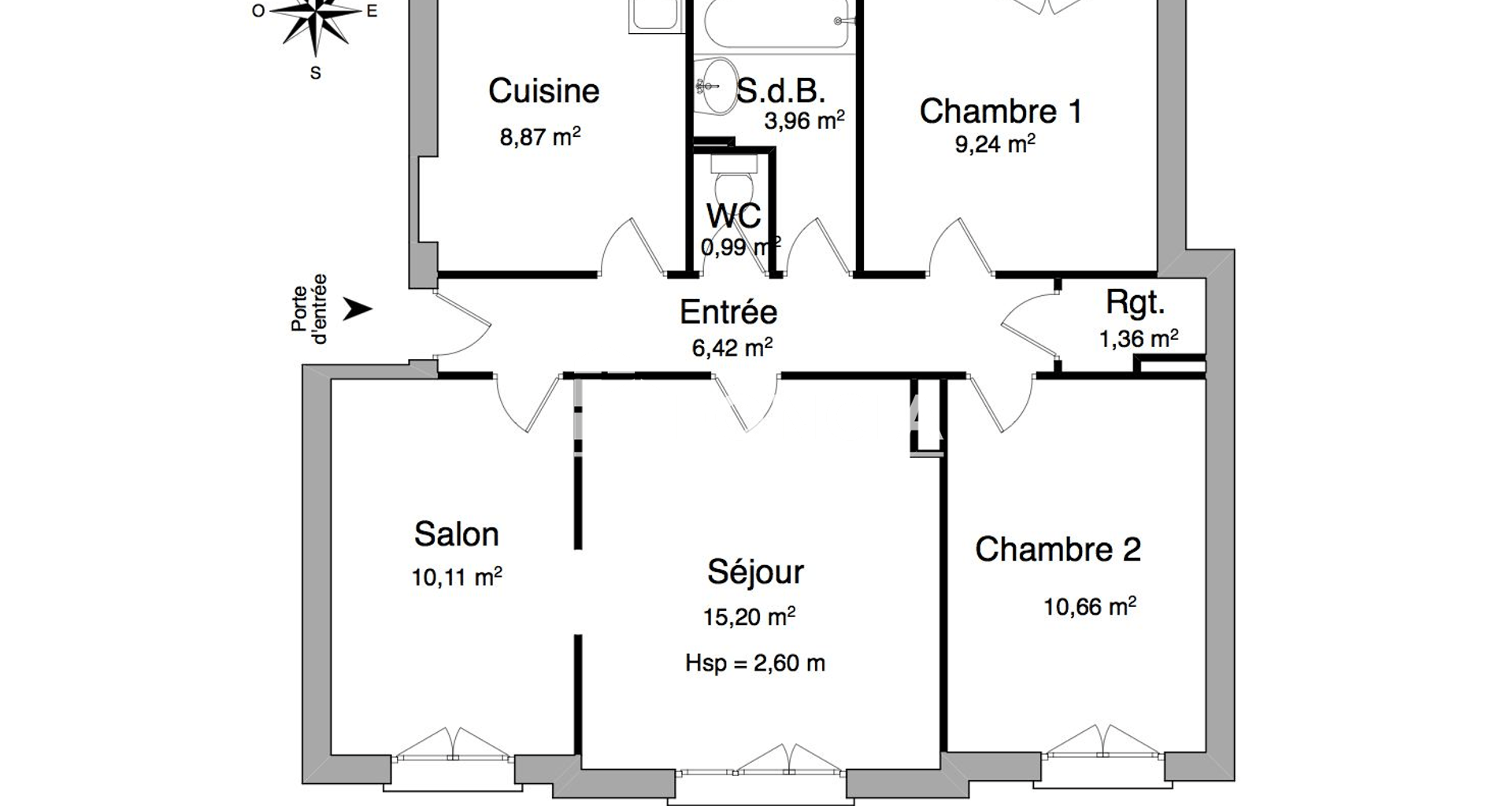 Appartement 4 pièces (66.81 m²) à louer - Clermont-ferrand (63100)