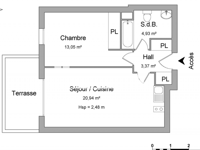 Appartement 2 pièces (42.29 m²) à louer - Argeles Sur Mer (66700)