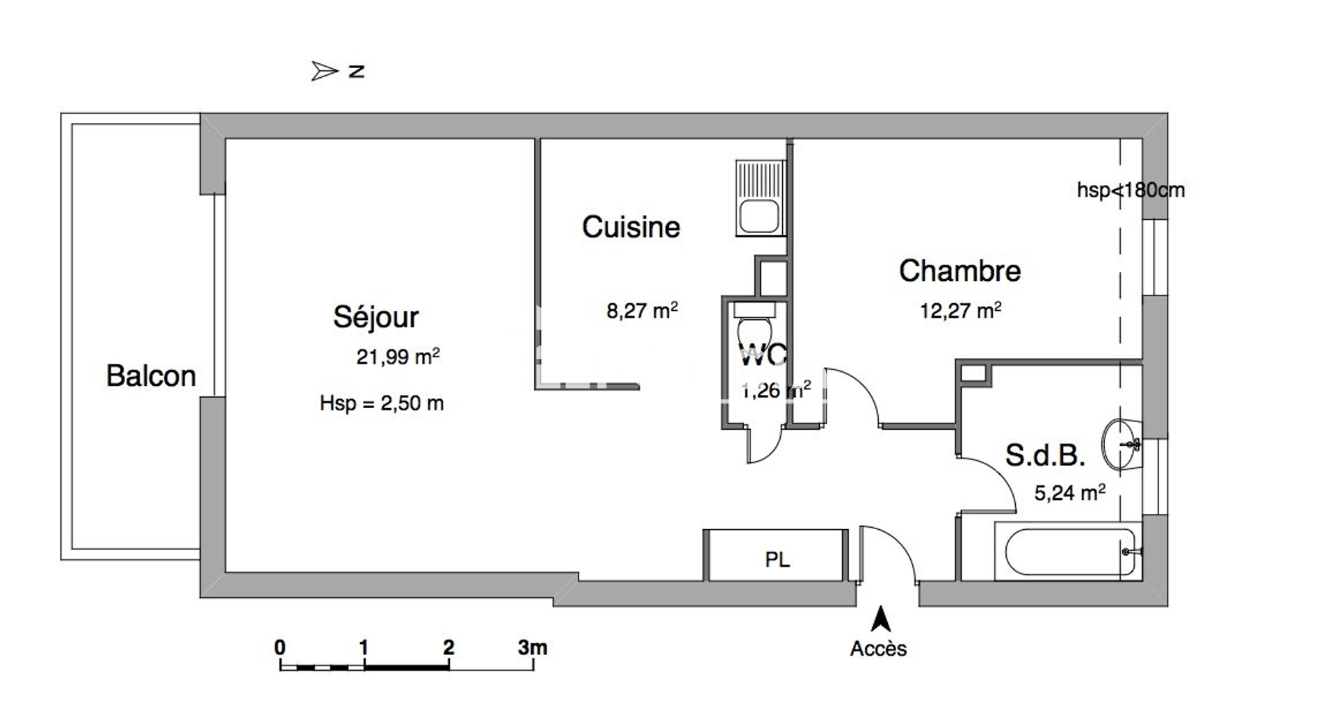 Appartement 2 pièces (54.1 m²) à louer - Hettange-grande (57330)