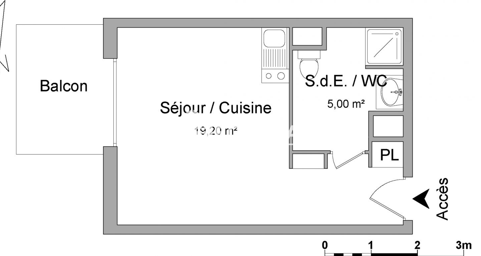 Studio (24.2 m²) à louer - Chamalières (63400)