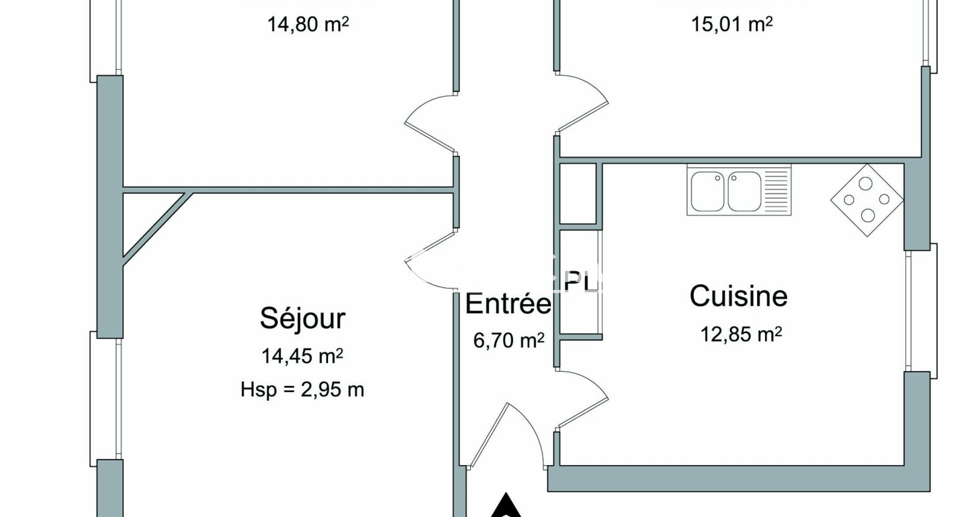 Appartement 3 pièces (39 m²) à louer - Vandœuvre-lès-nancy (54500)
