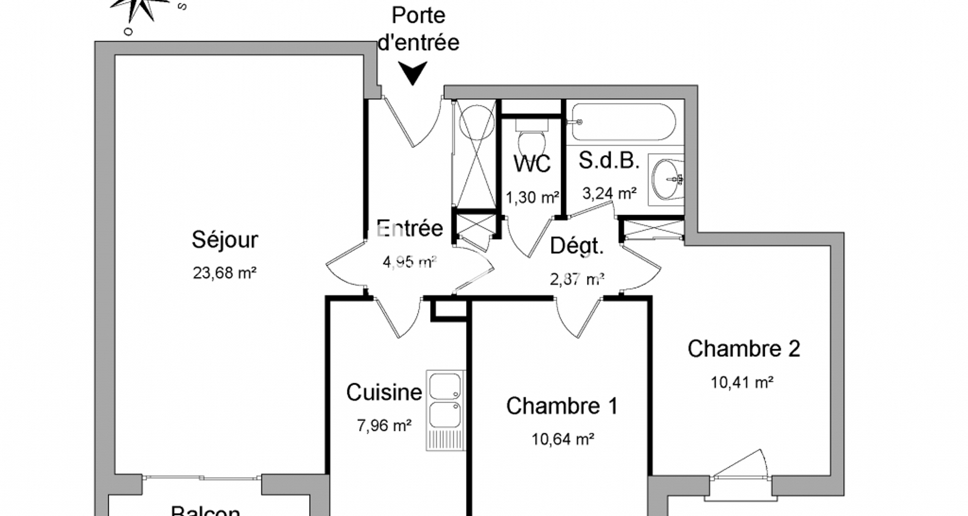 Appartement 3 pièces (65.05 m²) à louer - Saint-étienne (42000)