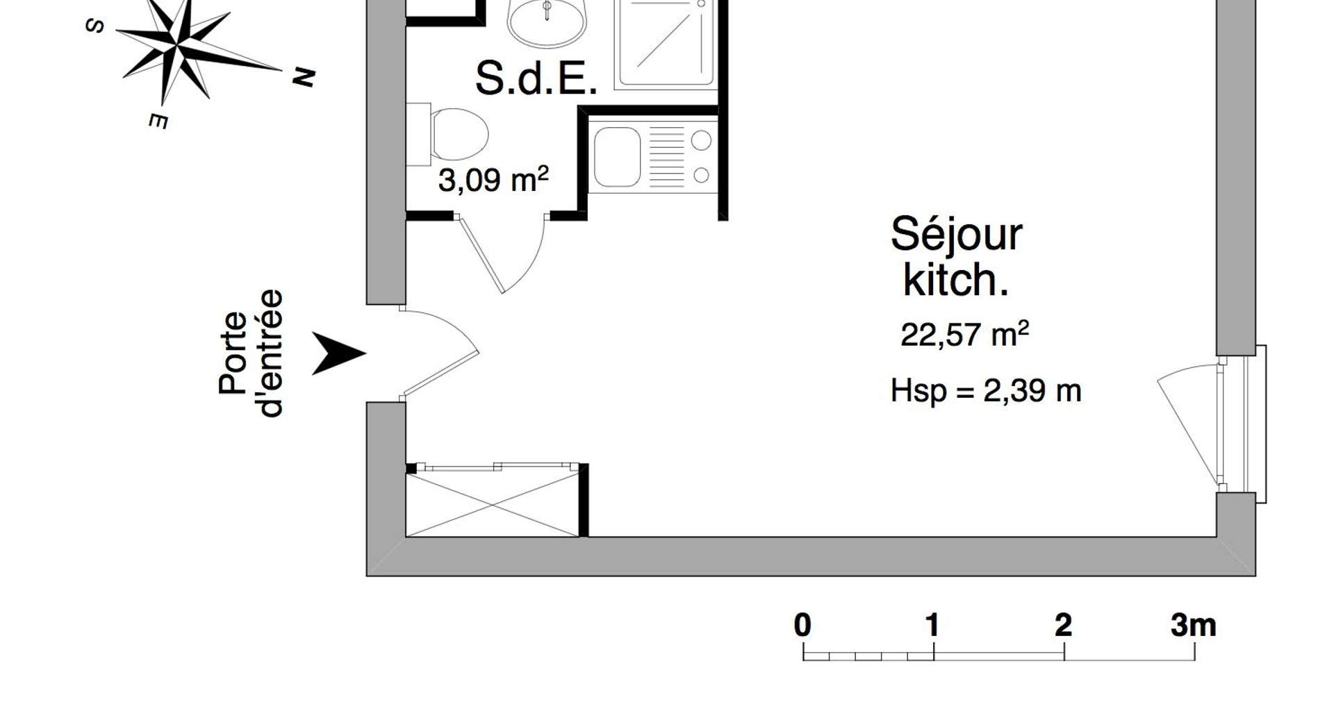 Studio (25.66 m²) à louer - Angers (49100)
