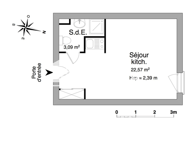 Studio (25.66 m²) à louer - Angers (49100)