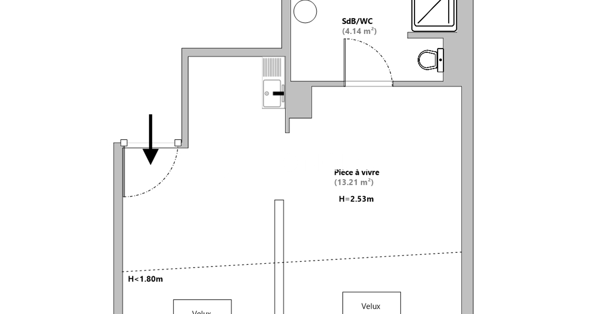 Studio (17.35 m²) à louer - Mulhouse (68100)