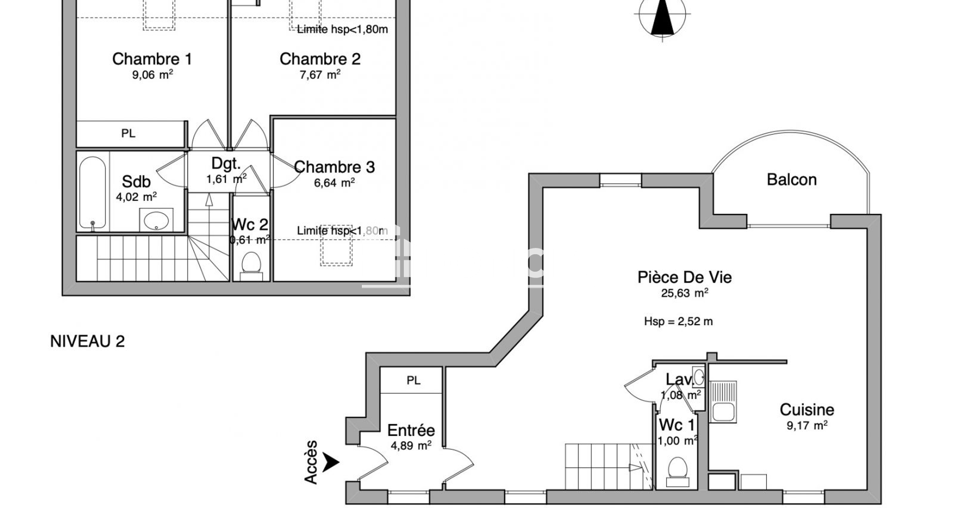Appartement 4 pièces (71.38 m²) à louer - Roanne (42300)