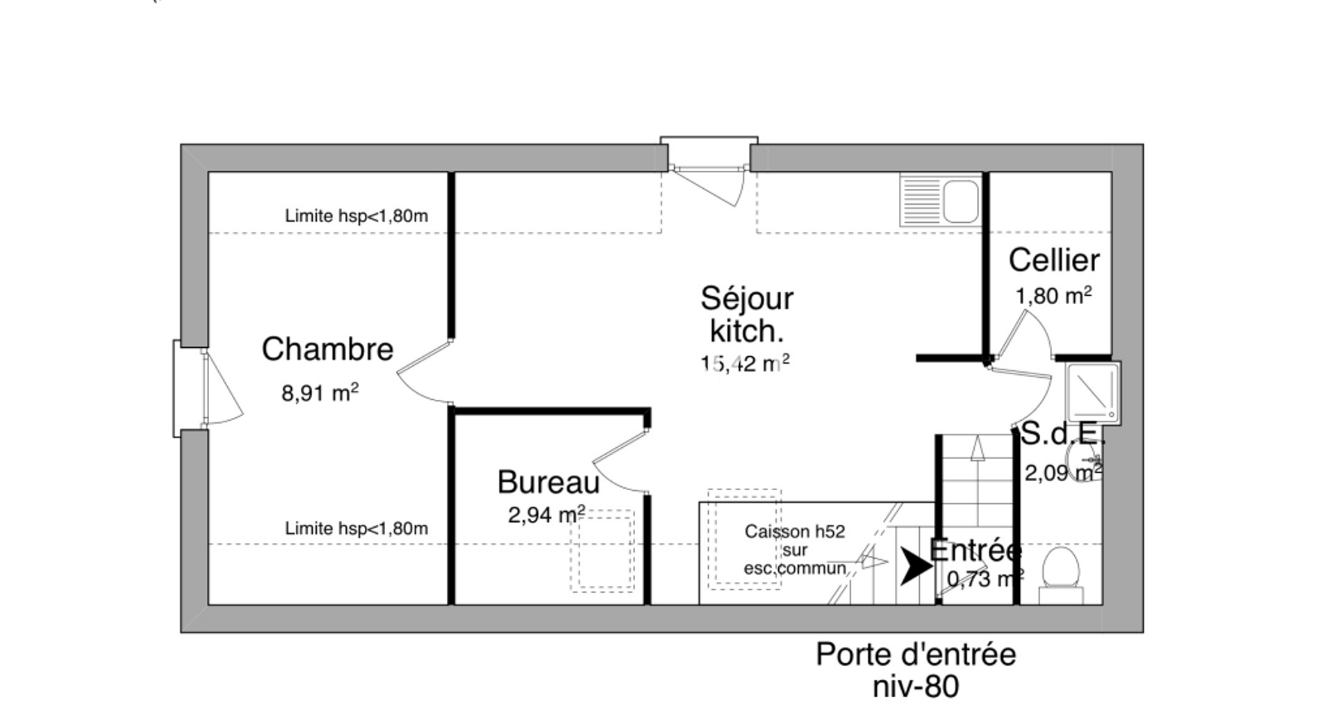 Appartement 2 pièces (31.89 m²) à louer - Dijon (21000)