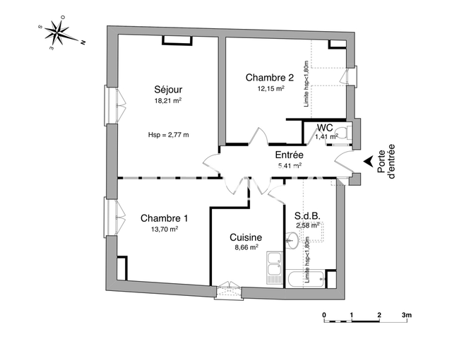 Appartement 3 pièces (62.12 m²) à louer - Saint Max (54130)