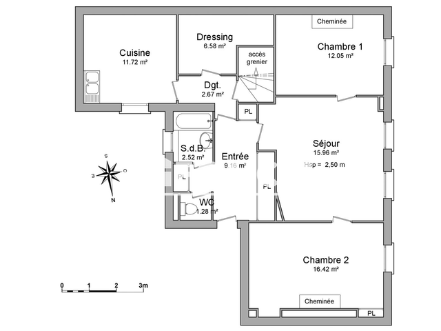 Appartement 3 pièces (78.36 m²) à louer - Dijon (21000)