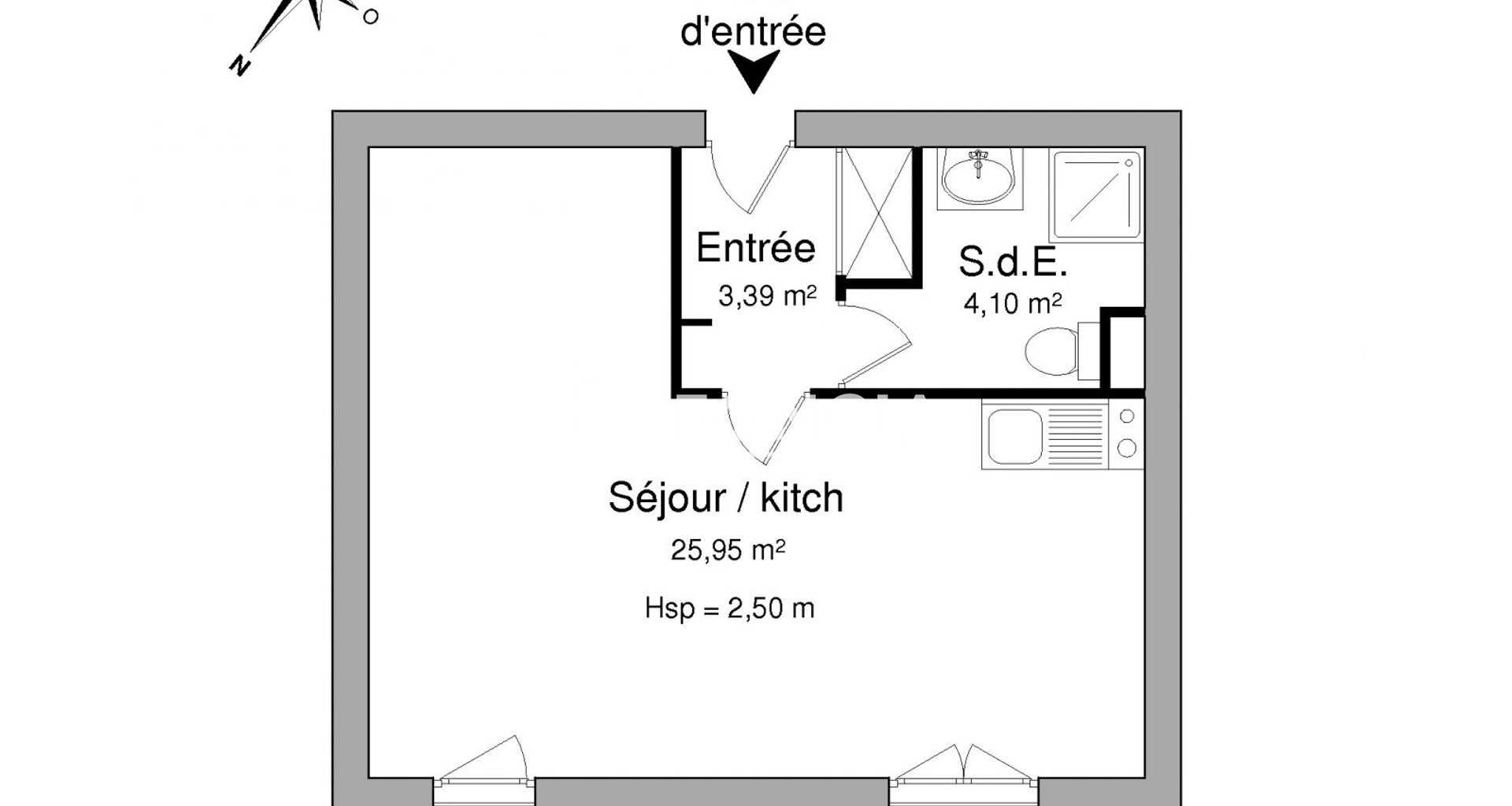Studio (33.44 m²) à louer - Cholet (49300)