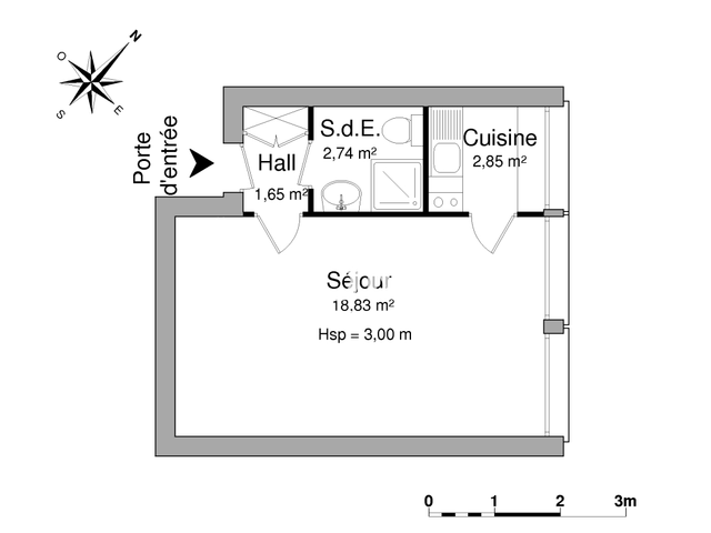 Studio (26.11 m²) à louer - Thionville (57100)