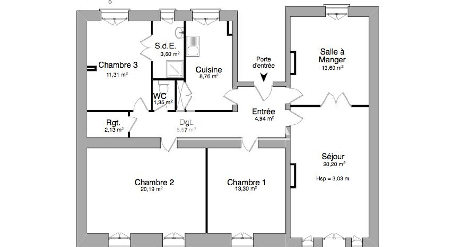 Appartement 4 pièces (98 m²) à louer - Clermont-ferrand (63000)