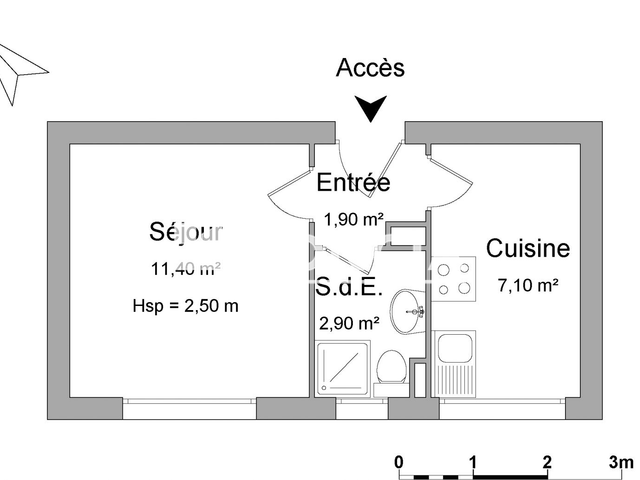 Studio (23.3 m²) à louer - Mulhouse (68200)
