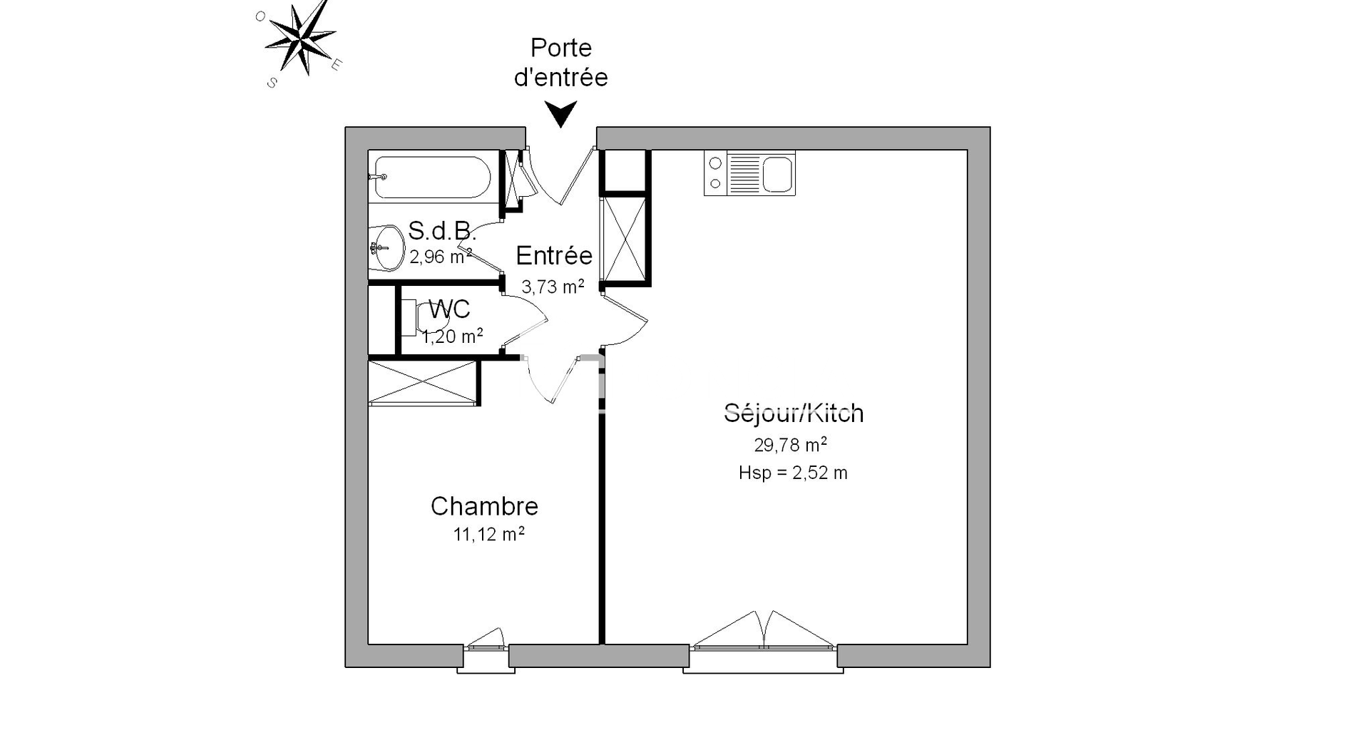Appartement 2 pièces (47.77 m²) à louer - Angers (49100)