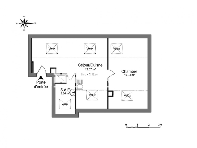 Studio meublé (26.54 m²) à louer - Strasbourg (67000)
