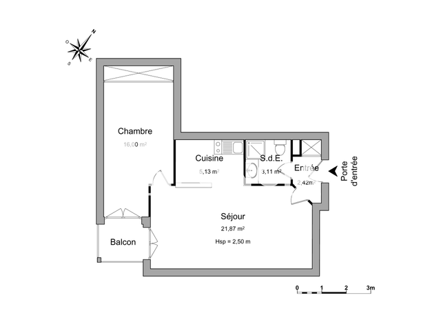 Appartement 2 pièces (48.53 m²) à louer - Strasbourg (67200)