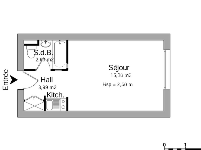 Studio (21.92 m²) à louer - Vandoeuvre Les Nancy (54500)